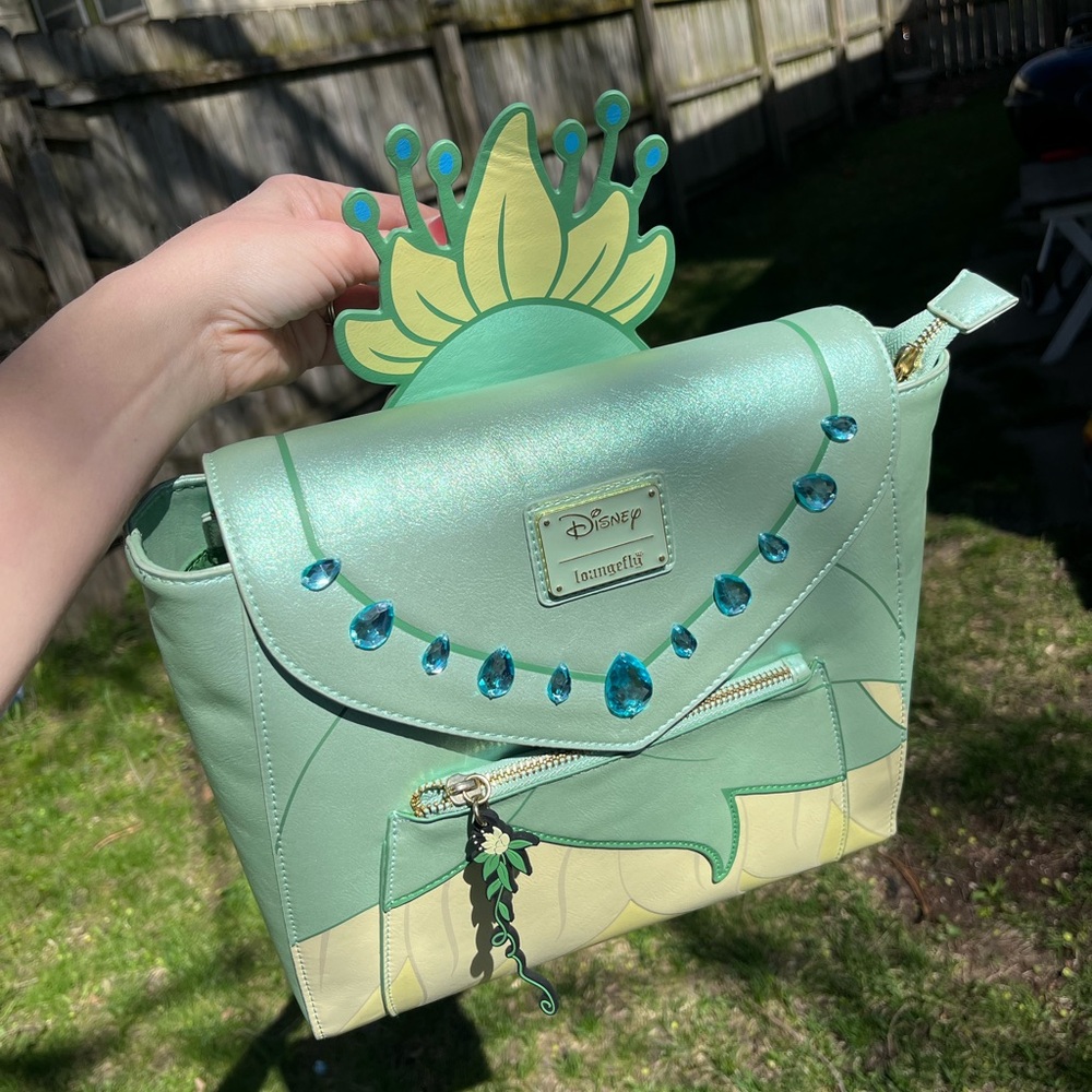 Loungefly Disney Princess Tiana Embellished Mint Green Mini Backpack